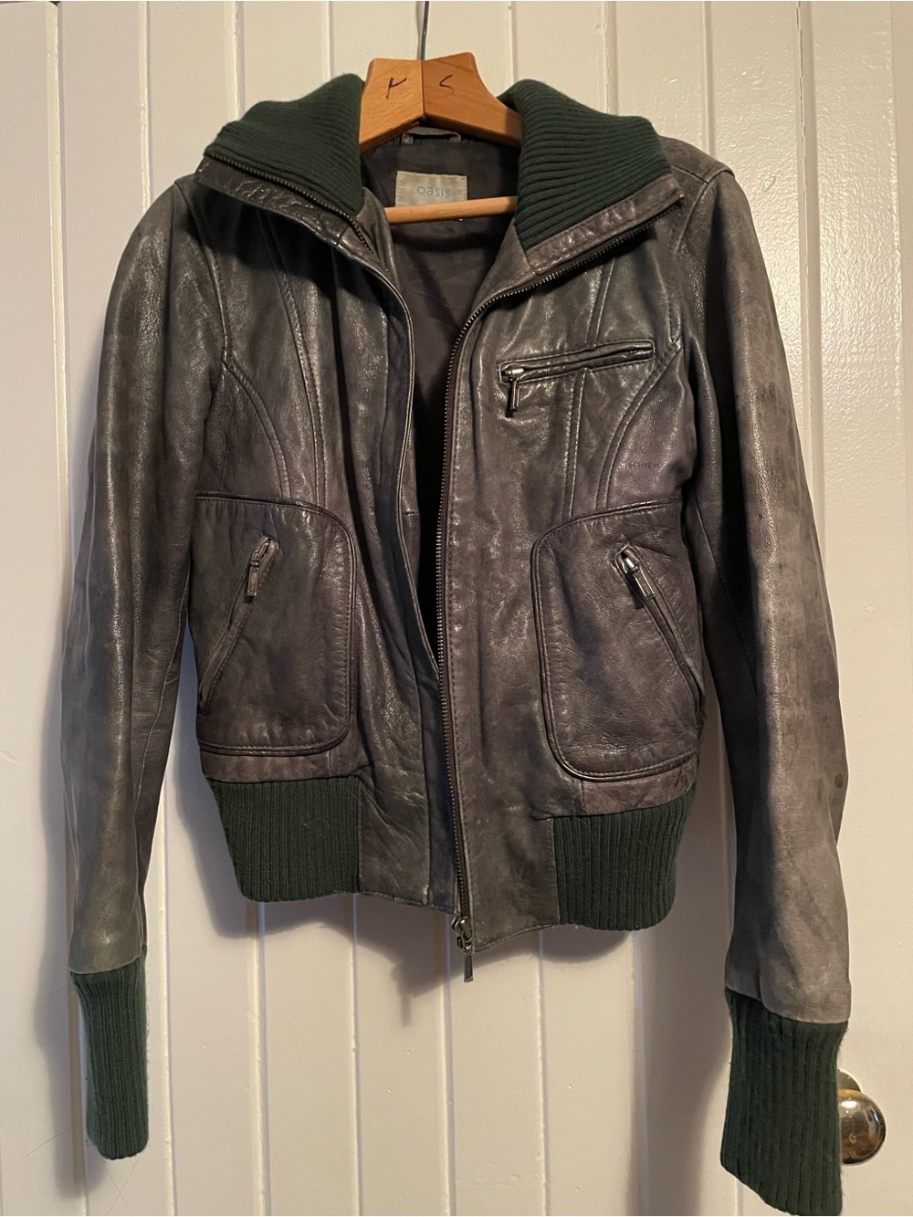 Oasis Y2K genuine leather jacket